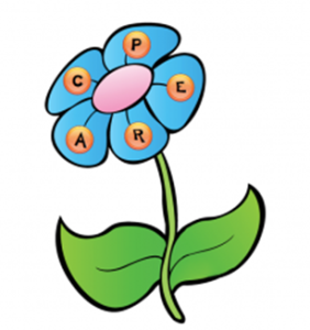 Fleur Fleur avec des lettres